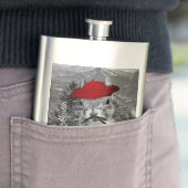 Flasque Peintre français en écureuil de Beret Rouge (En situation)