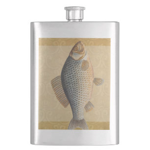 Flasque peinture de pêche de carpe dessin d'eau douce 