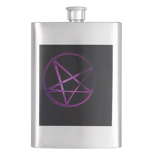 Flasque pentagramme violet yaie (devant)