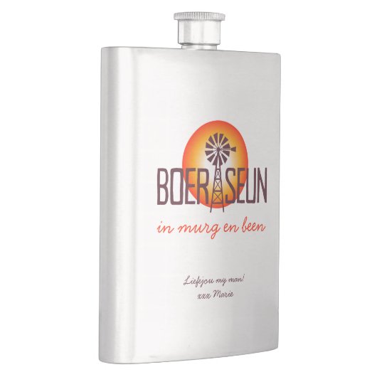 Flasque Personnalisé / Custum BOERSEUN Windpomp Afrikaans (Droite)