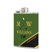 Flasque personnalisée avec monogramme de golf pour (Gauche)