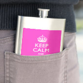 Flasque Personnalized Keep Calm And Your Text Pink Decor (En situation)