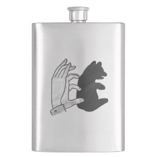 Flasque Petit ours Ours Silhouette Main