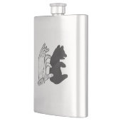 Flasque Petit ours Ours Silhouette Main (Gauche)