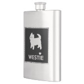 Flasque Petit Westie mignon - Terrier des montagnes (Gauche)