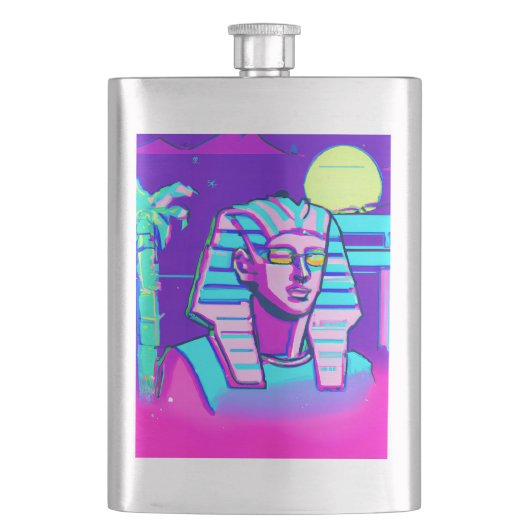 Flasque Pharaon Synthwave (devant)