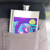 Flasque Pharaon Synthwave (En situation)