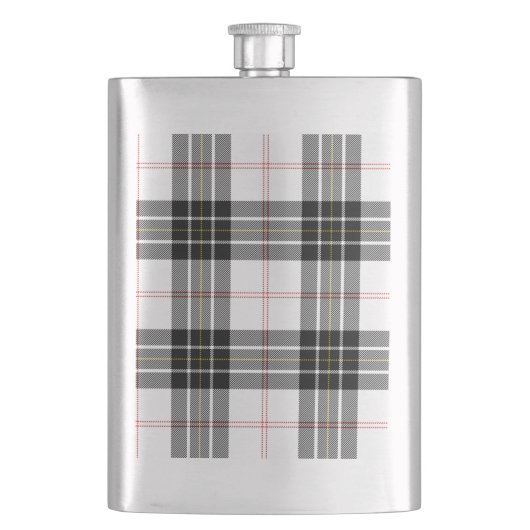 Flasque Pherson tartan noir blanc plaid (devant)