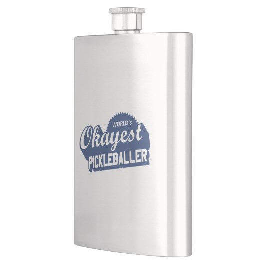 Flasque Pickleballer le plus Okayest dans le monde (Gauche)