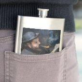 Flasque Pierre-Auguste Renoir - Lecture Claude Monet (En situation)