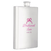 Flasque PINK BOW minimalajouter nom bridesmaid année cadea (Droite)