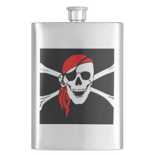 Flasque Pirate Crâne et os croisés