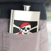 Flasque Pirate Crâne et os croisés (En situation)