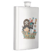 Flasque Pirate et bateau de pirate (Droite)