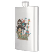 Flasque Pirate et bateau de pirate (Gauche)