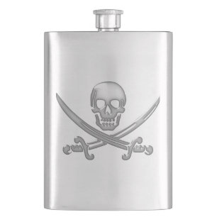 Flasque Pirate Skull & Squelettes D'Épée
