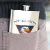 Flasque Pittsburgh American Bald Eagle (En situation)