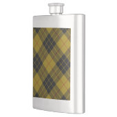 Flasque Plaque noire jaune tartan MacLeod (Gauche)