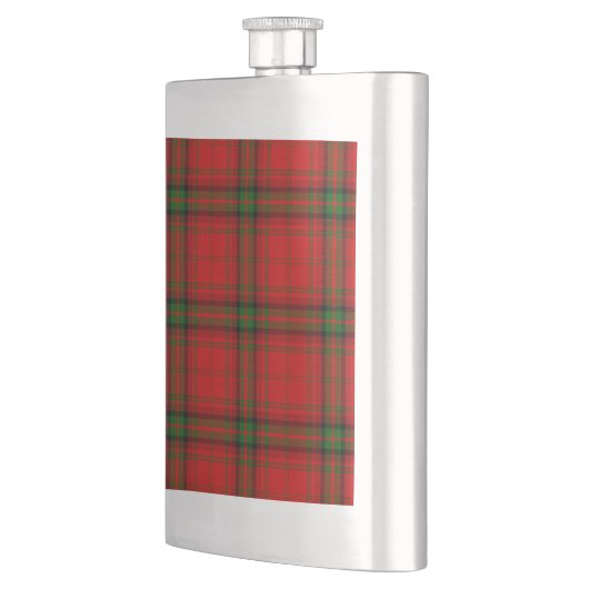 Flasque Plaque rouge vert tartan MacDougall (Gauche)