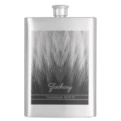 Flasque Plumes élégantes Monogrammé (devant)