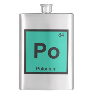 Flasque Po - Chimie du Polonium Symbole du tableau périodi