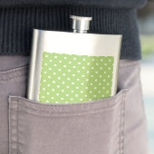 Flasque points blancs et verts lime cool et modernes (En situation)
