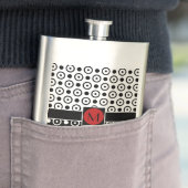 Flasque Points noirs et blancs avec monogramme (En situation)