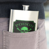 Flasque Poison Crâne et os croisés Halloween Design Imprim (En situation)