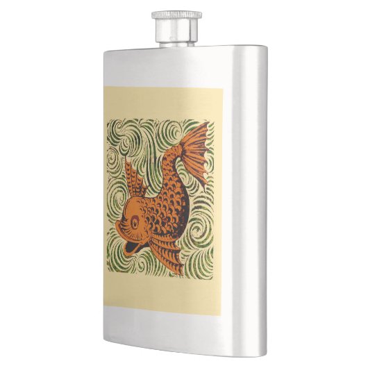 Flasque Poisson Antique Carrelage Ancien art (Gauche)