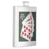 Flasque Poker Hands - Coeurs Royal Flash. Ton jeu est fini (Droite)