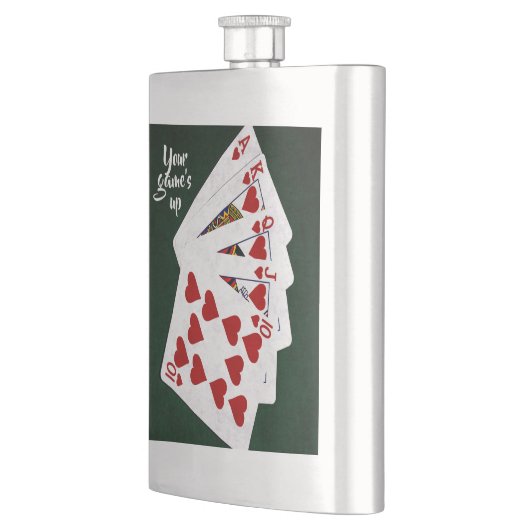 Flasque Poker Hands - Coeurs Royal Flash. Ton jeu est fini (Gauche)