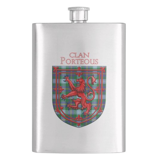 Flasque Porteous Tartan Scottish Plaid Lion Rampant (devant)
