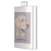 Flasque Portrait de trieur du Labrador jaune (Gauche)