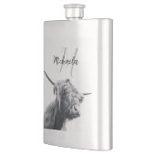 Flasque Portrait de vache highland initiale monogramme noi (Gauche)
