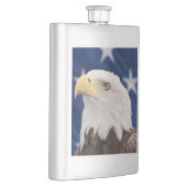 Flasque Portrait d'Eagle chauve avec des étoiles (Droite)