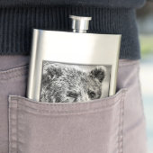 Flasque Portrait d'ours grizzli (En situation)