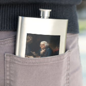 Flasque Portrait en miniature, Benjamin Franklin Père fond (En situation)
