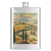 Flasque Poster Vintage voyage Campagne toscane (devant)