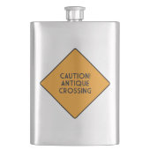 Flasque Précaution ! Croisement antique (devant)