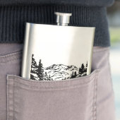 Flasque Prenez une citation Hippique paysage montagnard mo (En situation)