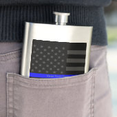 Flasque Présentation personnalisée d'un drapeau américain  (En situation)