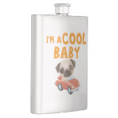 Flasque Pug Je suis un bébé cool (Droite)