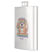 Flasque Purride - Chat orange avec drapeau LGBTQ Pride (Gauche)