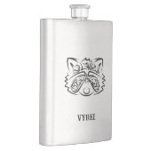 Flasque Raccoon tribal noir et blanc (Droite)