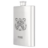 Flasque Raccoon tribal noir et blanc (Gauche)