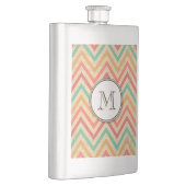 Flasque Rainbow Grunge Zigzag Chevrons (Droite)