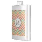 Flasque Rainbow Grunge Zigzag Chevrons (Gauche)