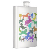 Flasque Rainbow Horses - "Dotty about Horses !" (Droite)