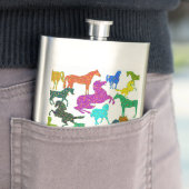 Flasque Rainbow Horses - "Dotty about Horses !" (En situation)