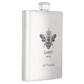 Flasque Reine Abeille "Restez en Ébullition" Acier Inoxyda (Droite)